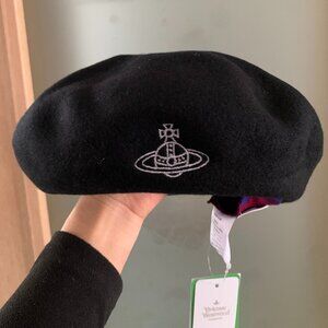 Vivienne Westwood Black Wool Beret